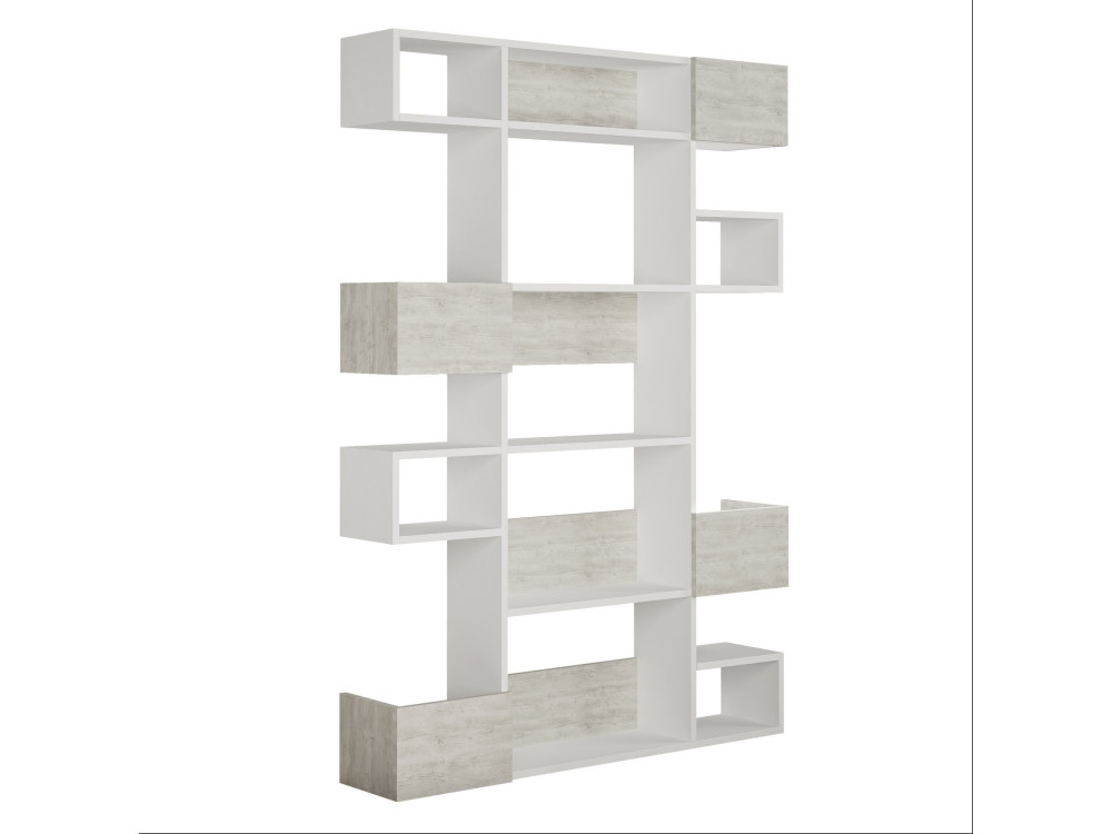 Holz Bücherregal "Niho" 120 x 27 x 171 cm - Weiß