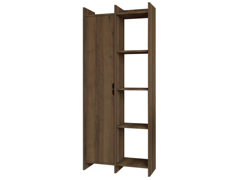 Holz Bücherregal "Offer" 70 x 30 x 180 cm - Nussbaum antik