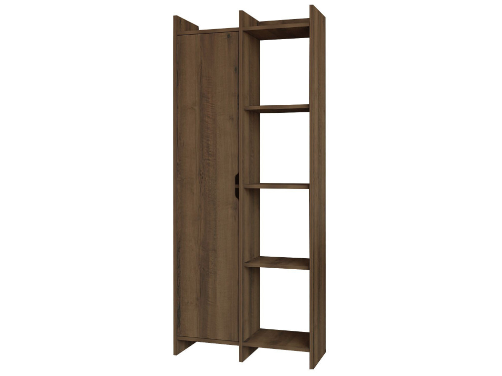 Holz Bücherregal "Offer" 70 x 30 x 180 cm - Nussbaum antik