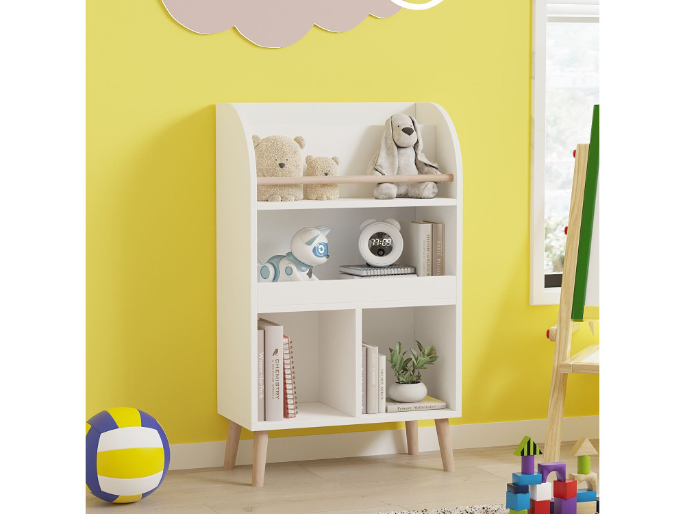 Holz Bücherregal "Minola" - 60 x 30 x 102 cm - Weiß