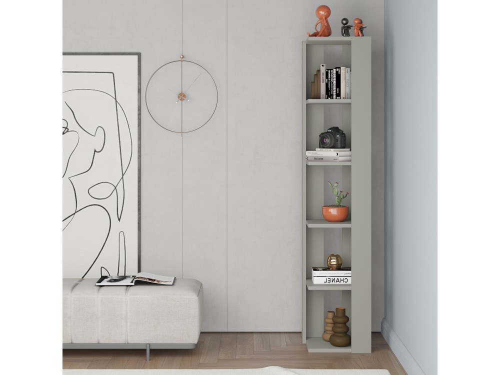 Holz Bücherregal "Nati" - 32 x 32 x 161 cm - Grün