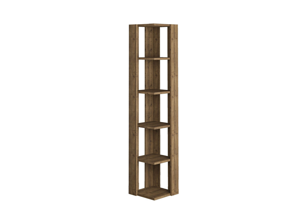 Holz Bücherregal "Nati" - 32 x 32 x 161 cm - Braun