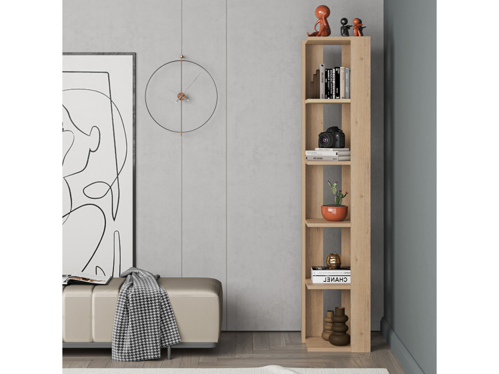 Bücherregal aus Holz "Nati" - 32 x 32 x 161 cm - Beige