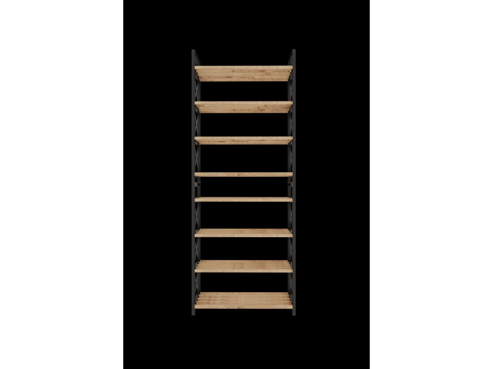 Bücherregal aus Holz "Plastic" - 46 x 18 x 128 cm - Schwarz