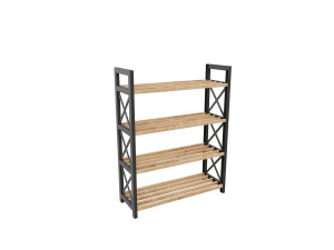 Bücherregal aus Holz "Plastic" - 46 x 18 x 64 cm - Schwarz