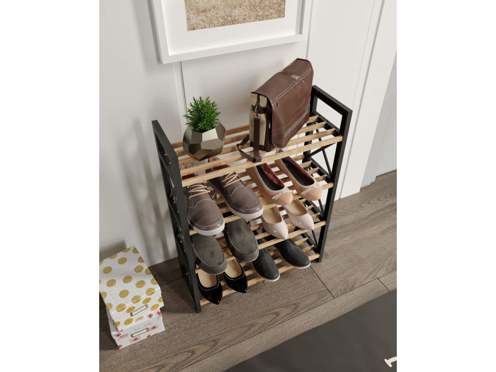 Bücherregal aus Holz "Plastic" - 46 x 18 x 64 cm - Schwarz