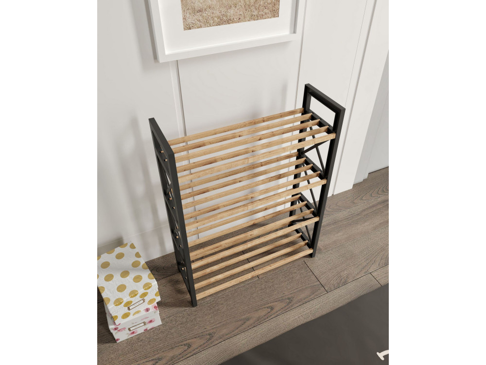 Bücherregal aus Holz "Plastic" - 46 x 18 x 64 cm - Schwarz