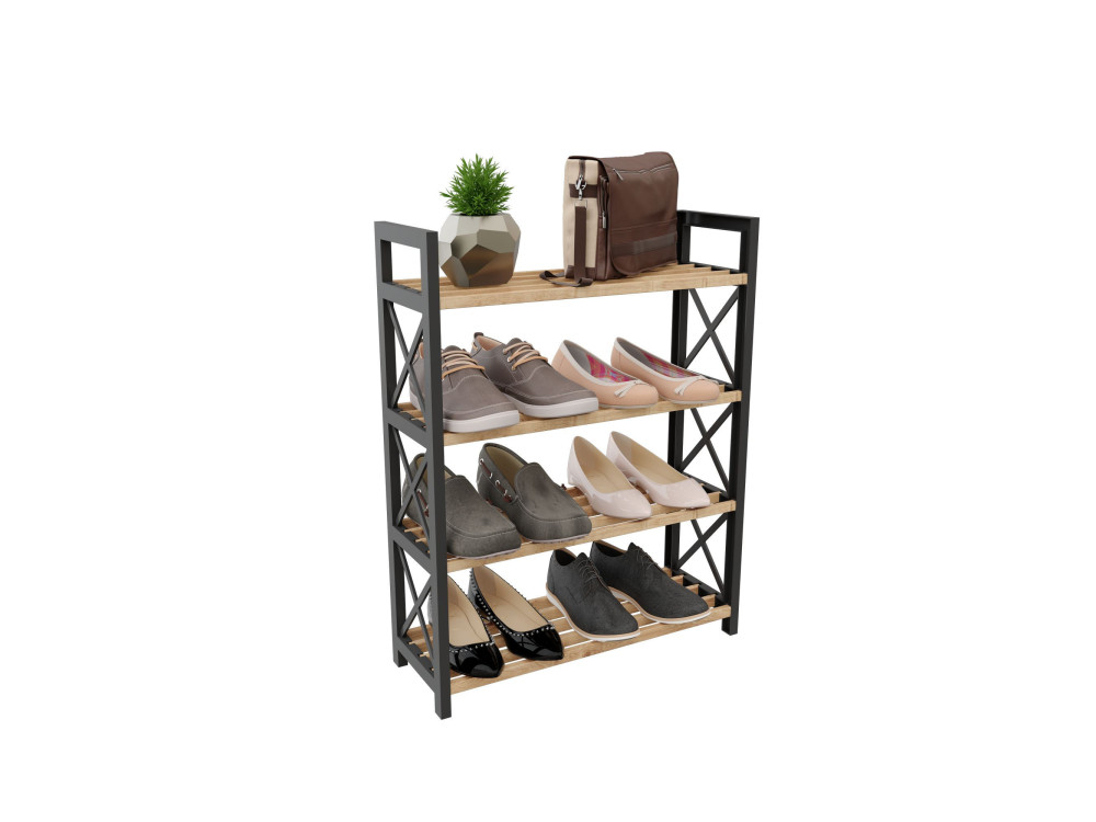 Bücherregal aus Holz "Plastic" - 46 x 18 x 64 cm - Schwarz