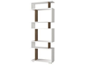 Holz Bücherregal "Blok" - 60 x 19 x 165 cm - Braun