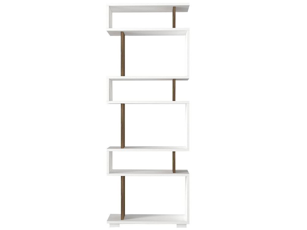Holz Bücherregal "Blok" - 60 x 19 x 165 cm - Braun