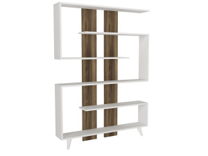 Holz Bücherregal "Rain" - 120 x 20 x 162 cm - Braun
