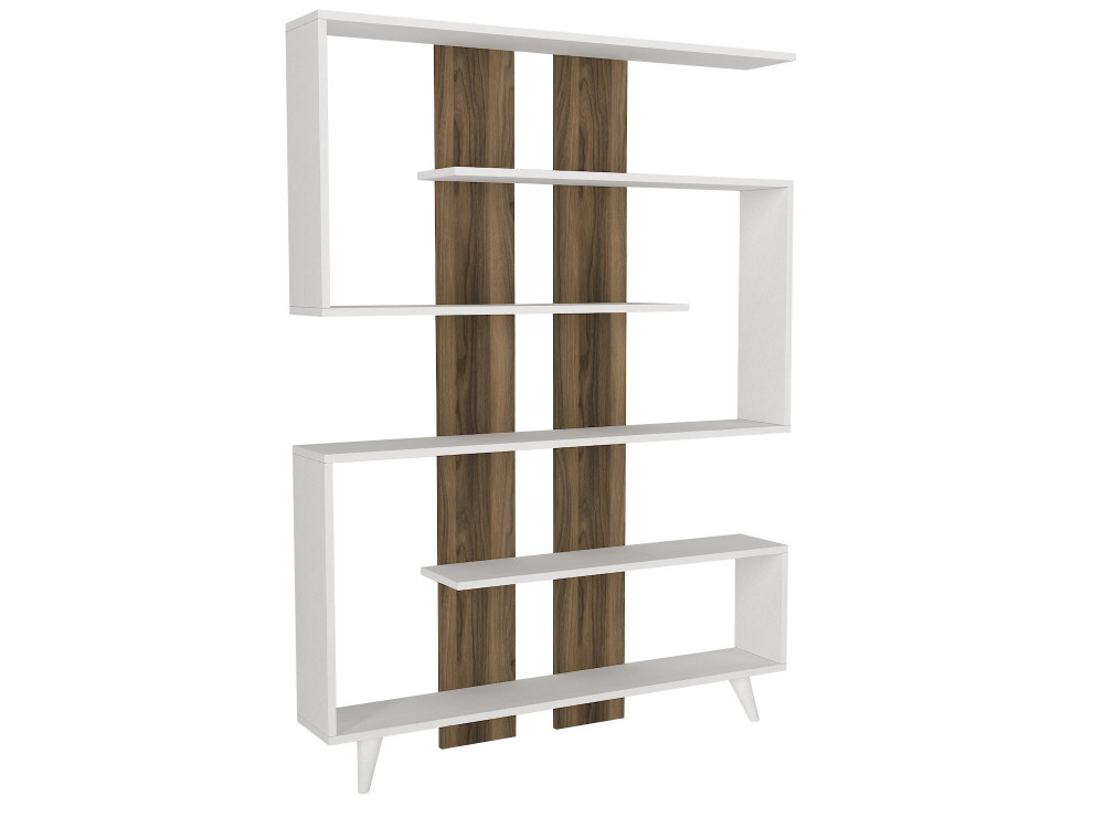 Holz Bücherregal "Rain" - 120 x 20 x 162 cm - Braun