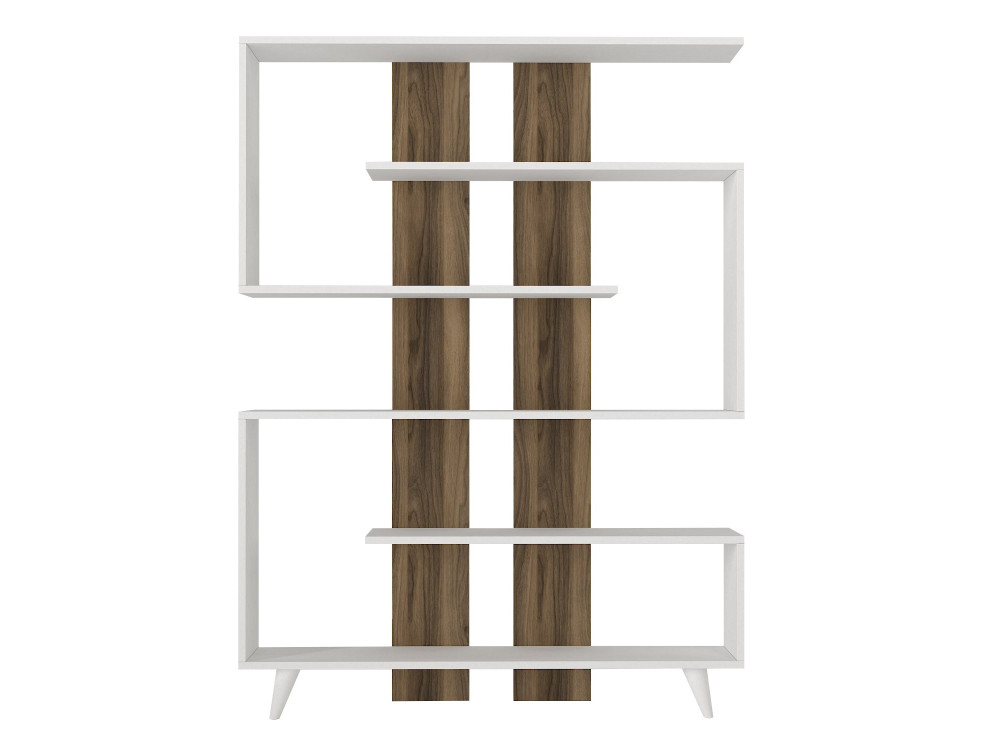 Holz Bücherregal "Rain" - 120 x 20 x 162 cm - Braun