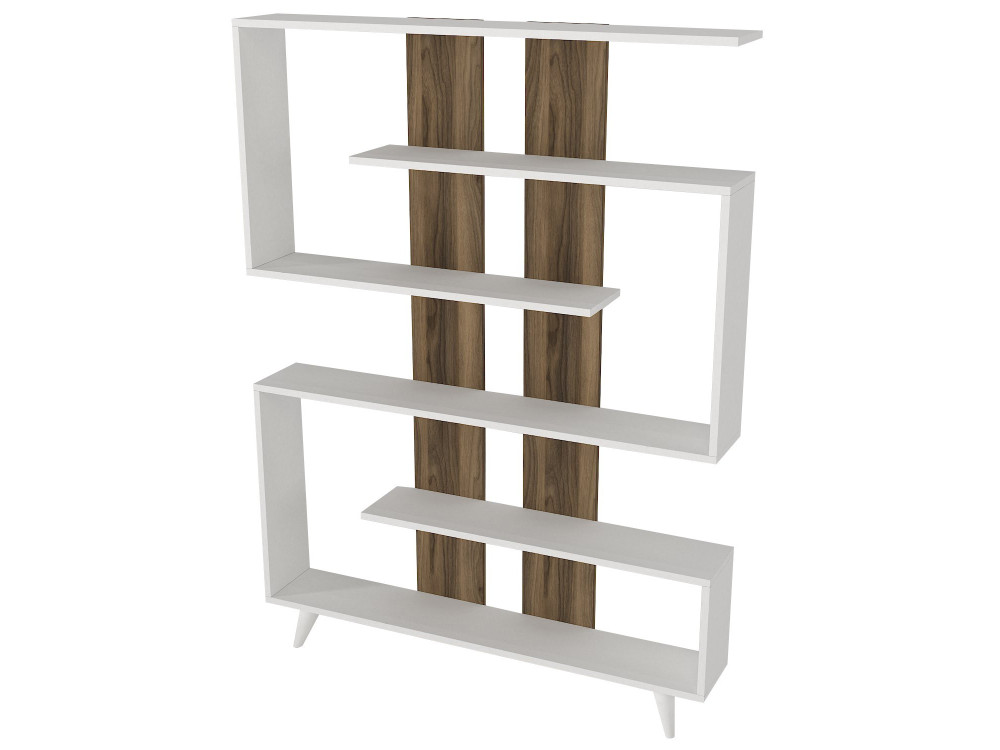 Holz Bücherregal "Rain" - 120 x 20 x 162 cm - Braun