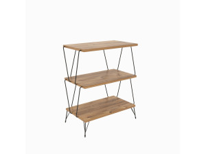 Holz Bücherregal "Lazandos" - 46 x 30 x 76 cm - Braun