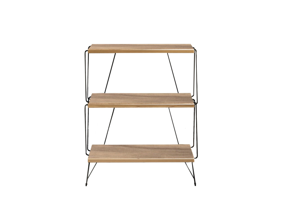 Holz Bücherregal "Lazandos" - 46 x 30 x 76 cm - Braun