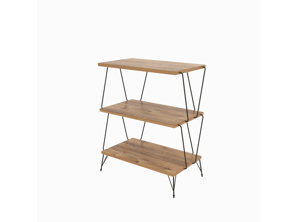 Holz Bücherregal "Lazandos" - 46 x 30 x 76 cm - Braun