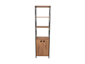 Holz Bücherregal "Tervel" - 49 x 30 x 180 cm - Braun