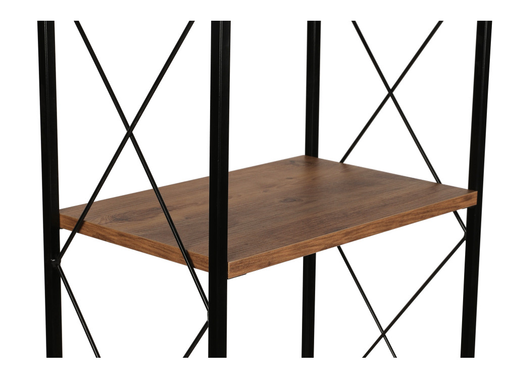 Holz Bücherregal "Tervel" - 49 x 30 x 180 cm - Braun