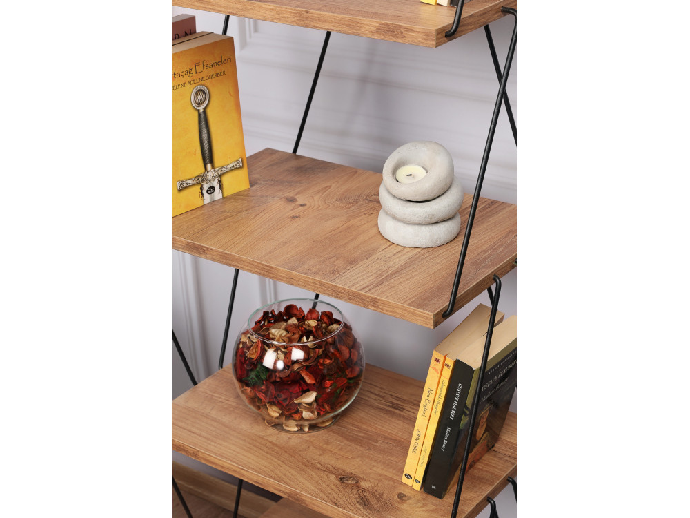 Bücherregal aus Holz "Balaban" - 46 x 30 x 165 cm - Braun