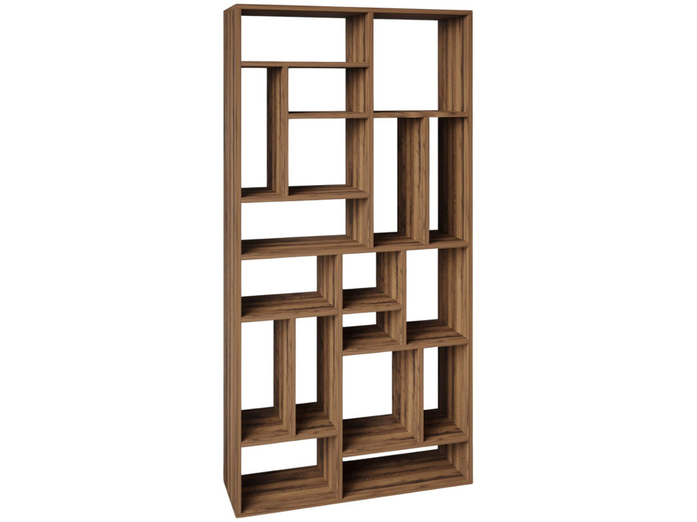 Bücherregal aus Holz "Nicola" - 90 x 30 x 180 cm - Braun