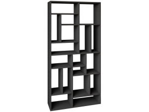 Holz Bücherregal "Nicola" - 90 x 30 x 180 cm - Anthrazitgrau