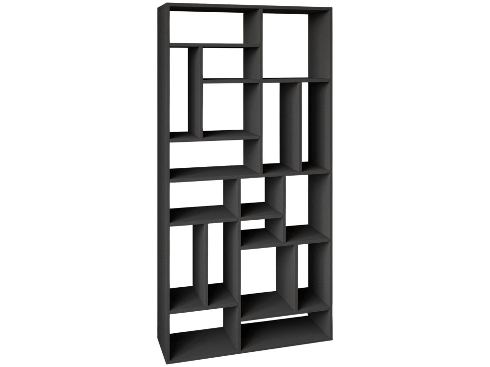 Holz Bücherregal "Nicola" - 90 x 30 x 180 cm - Anthrazitgrau