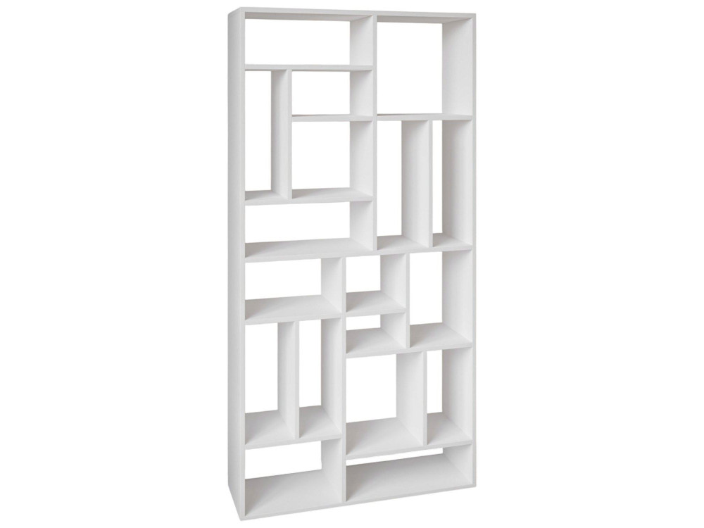 Bücherregal aus Holz "Nicola" - 90 x 30 x 180 cm - Weiß