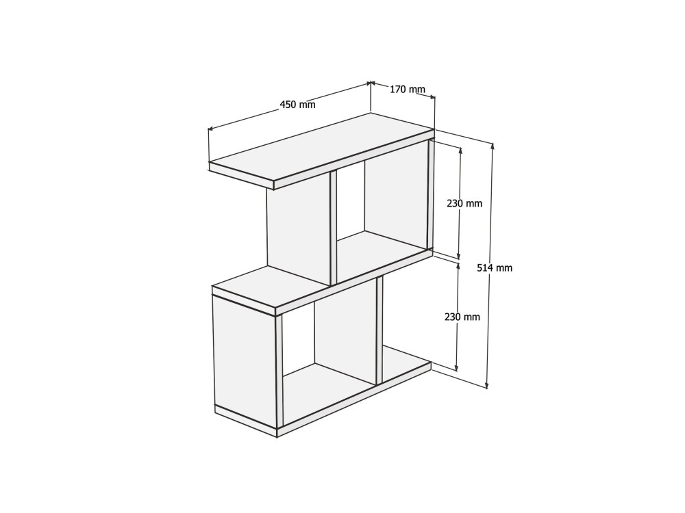 Beistelltisch „Zet“ aus Holz – 45 x 17 x 51 cm – Walnuss
