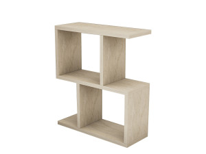 Beistelltisch „Zet“ aus Holz – 45 x 17 x 51 cm – Travertin