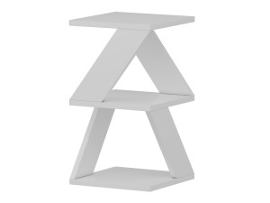 Beistelltisch „Albeni“ aus Holz – 30 x 30 x 50 cm – Weiß