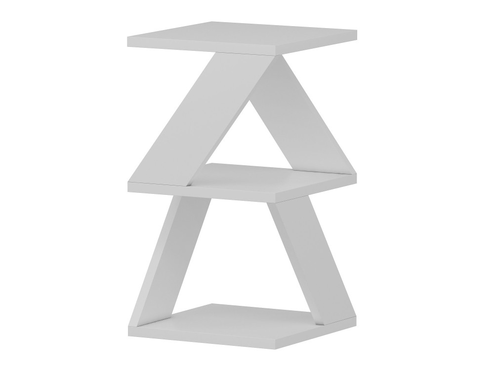 Beistelltisch „Albeni“ aus Holz – 30 x 30 x 50 cm – Weiß