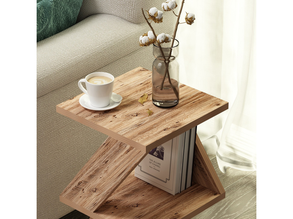Beistelltisch „Albeni“ aus Holz – 29 x 29 x 54 cm – Atlantische Kiefer
