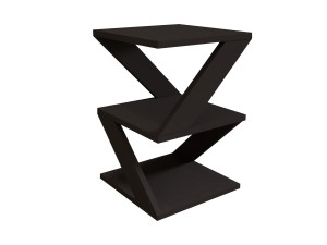 Beistelltisch aus Holz "Albeni" - 29 x 29 x 54 cm - Schwarz