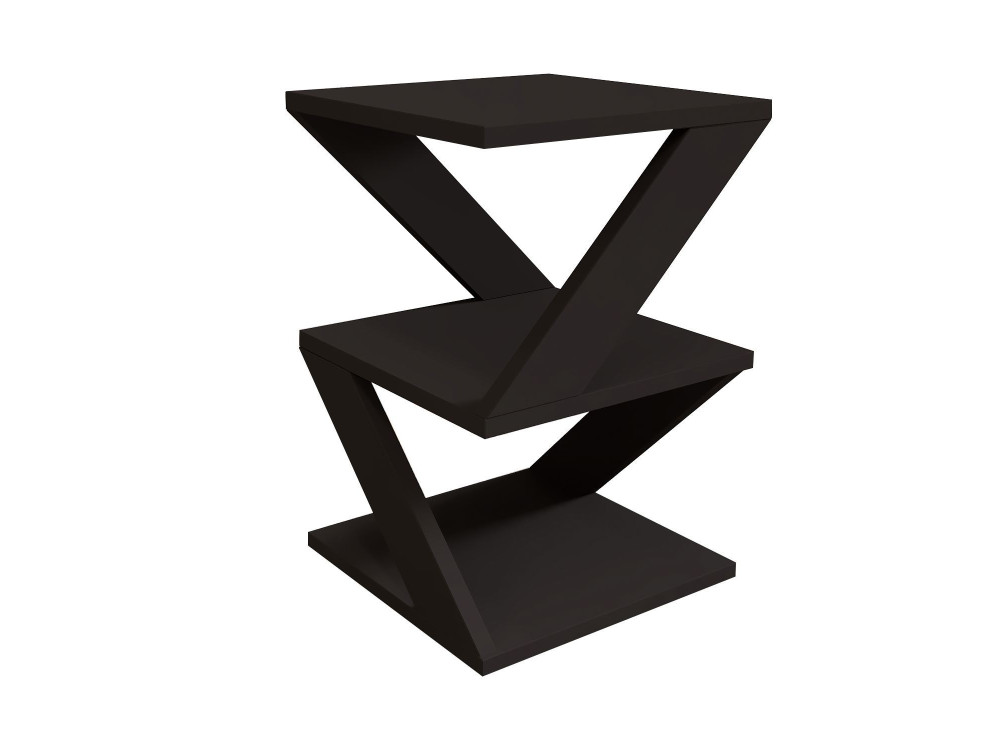 Beistelltisch aus Holz "Albeni" - 29 x 29 x 54 cm - Schwarz