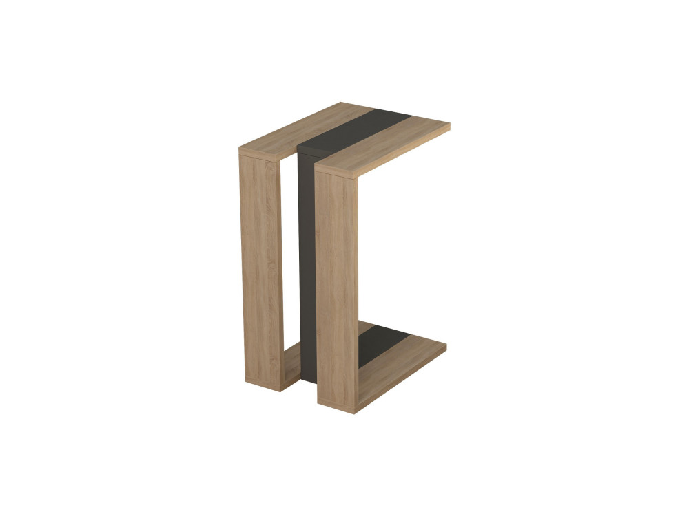 Beistelltisch aus Holz "Muju" - 30 x 40 x 57 cm - EicheAnthrazit