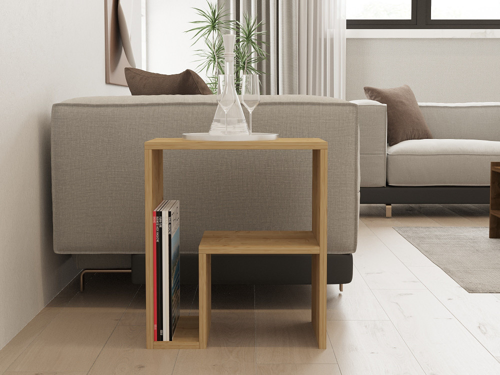 Beistelltisch aus Holz "Yepa" - 45 x 29 x 51 cm - Eiche Saphir