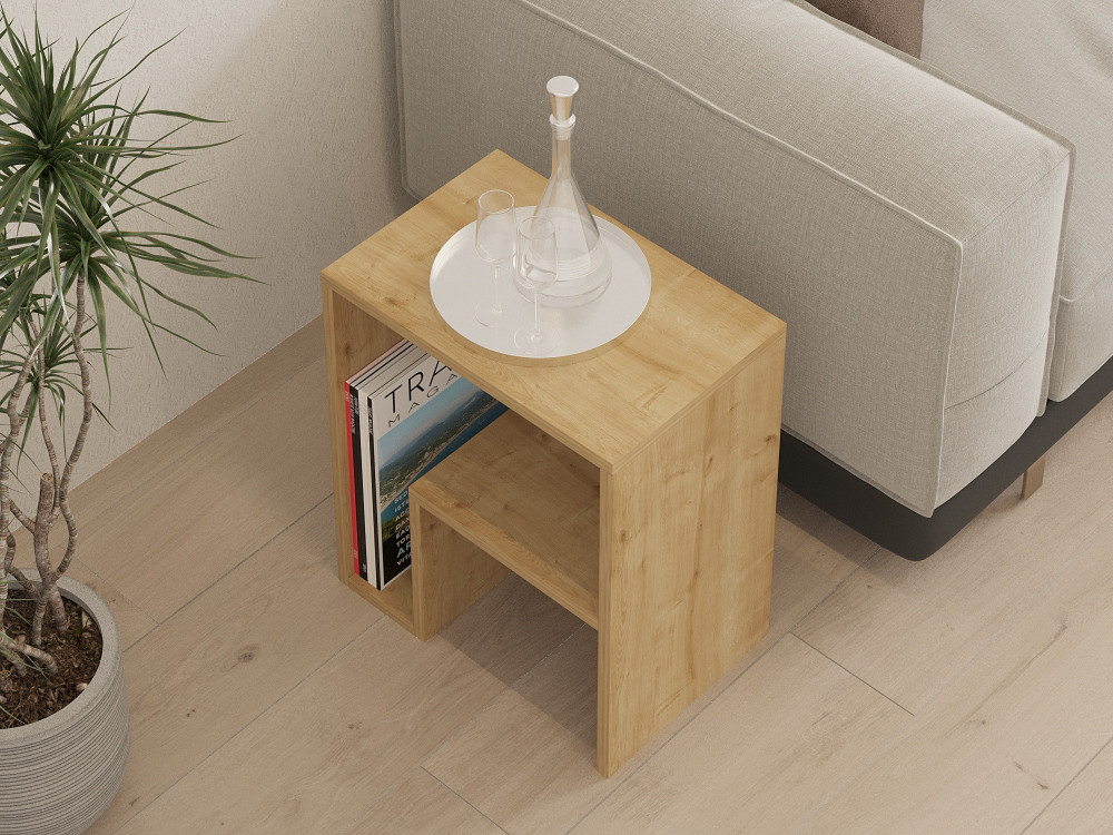Beistelltisch aus Holz "Yepa" - 45 x 29 x 51 cm - Eiche Saphir