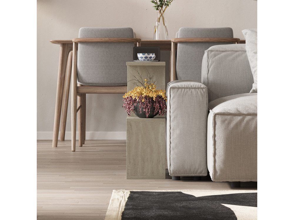 Couchtisch aus Holz "Homemania" - 60 x 60 x 20 cm - Beige