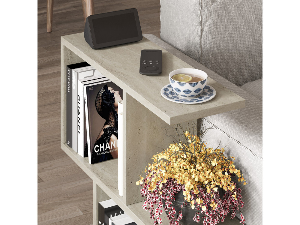 Couchtisch aus Holz "Homemania" - 60 x 60 x 20 cm - Beige