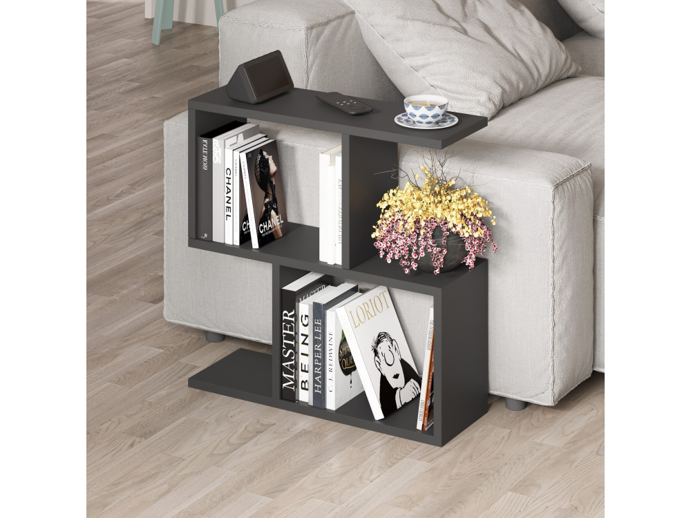Beistelltisch aus Holz "Homemania" - 60 x 20 x 60 cm - Schwarz