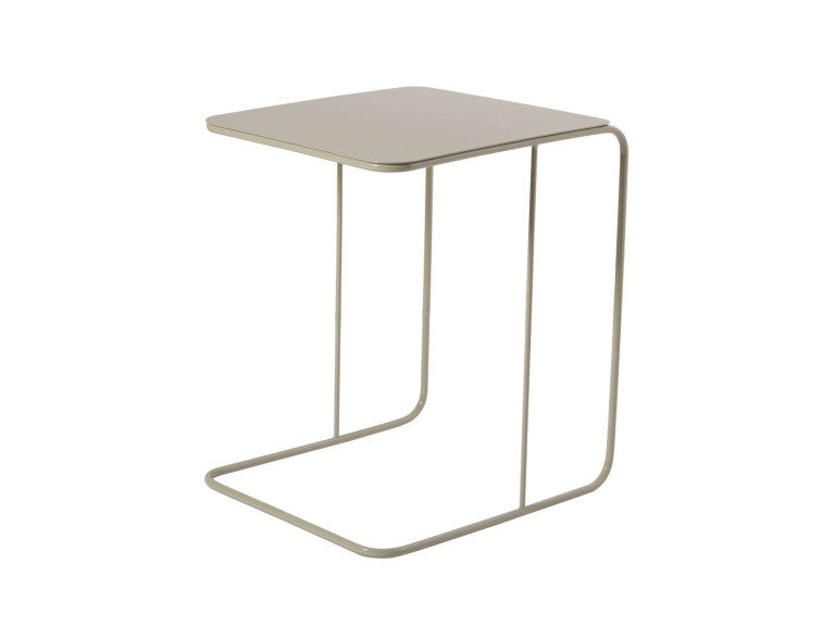 Beistelltisch aus Metall "Poet" 47 x 46 x 57 cm - Taupe