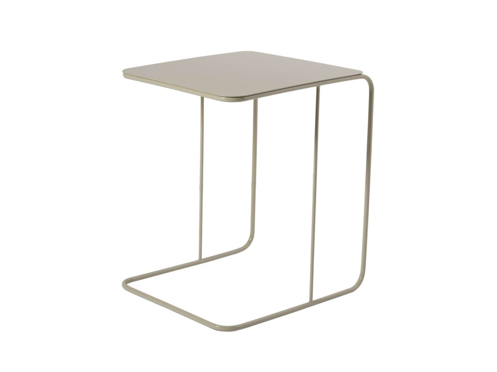 Beistelltisch aus Metall "Poet" 47 x 46 x 57 cm - Taupe