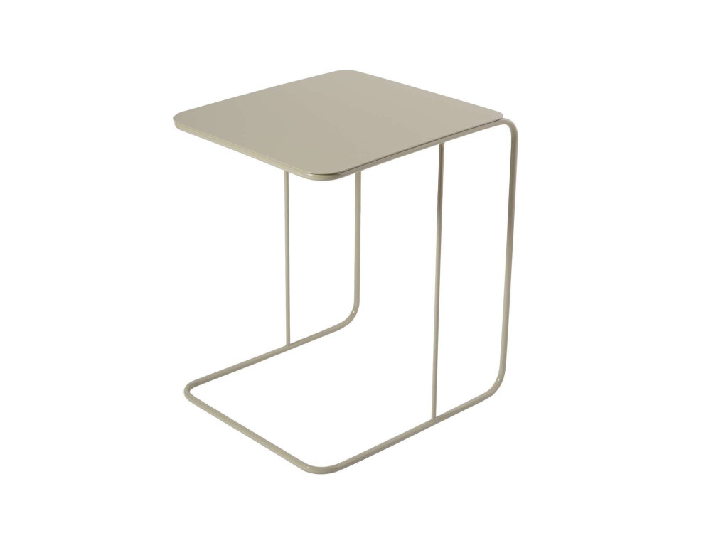 Beistelltisch aus Metall "Poet" 47 x 46 x 57 cm - Taupe