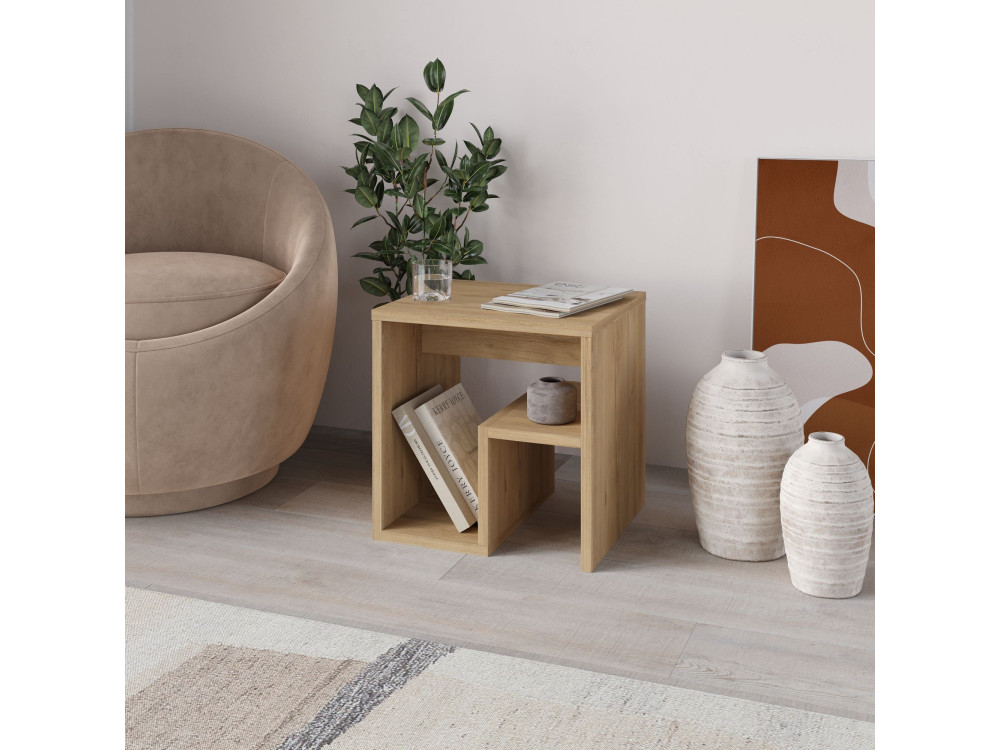 Beistelltisch aus Holz "Bon" 40 x 35 x 40 cm - Eiche Saphir