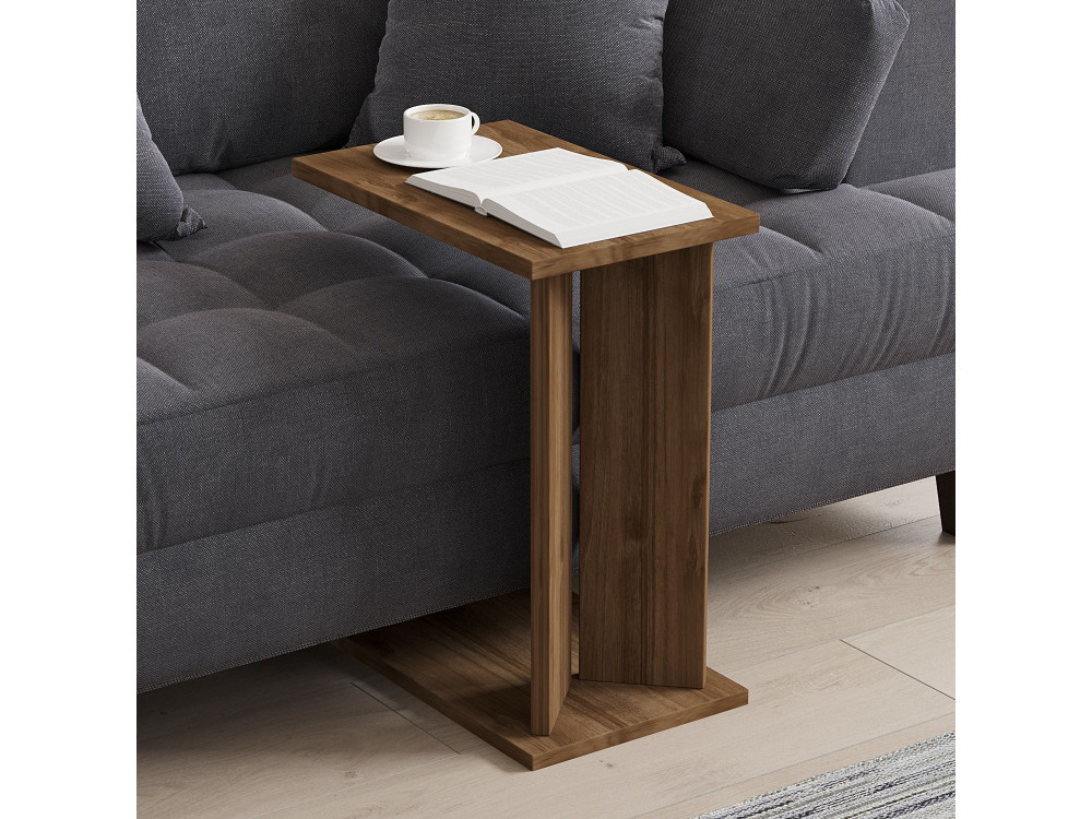 Beistelltisch aus Holz "Lun" - 25 x 50 x 48 cm - Braun