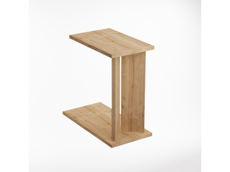 Beistelltisch aus Holz "Lun" - 25 x 50 x 48 cm - Beige