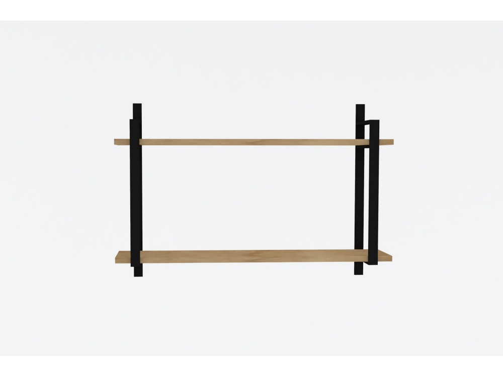 Wandregal aus Holz "Abat" - 90 x 22 x 60 cm - Walnussholz