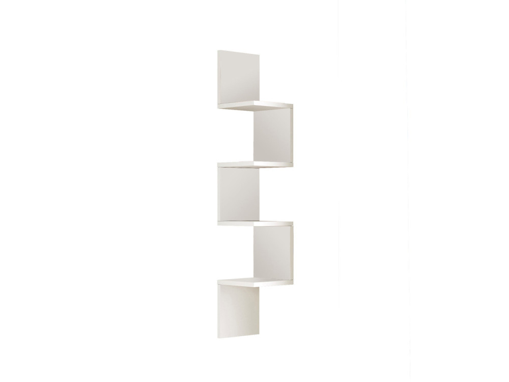 Wandregal aus Holz "WL9" - 22 x 22 x 117 cm - Weiß