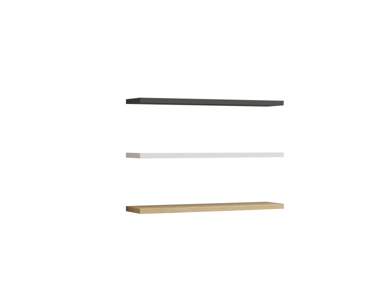 Wandregal aus Holz "Boss" - 60 x 1 x 14 cm - Saphir, Anthrazit, Weiß